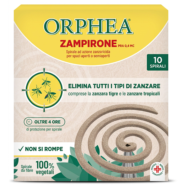 Orphea Zampirone a Spirale Antizanzara 0,1 Confezione da PZ.10 - ORPHEA